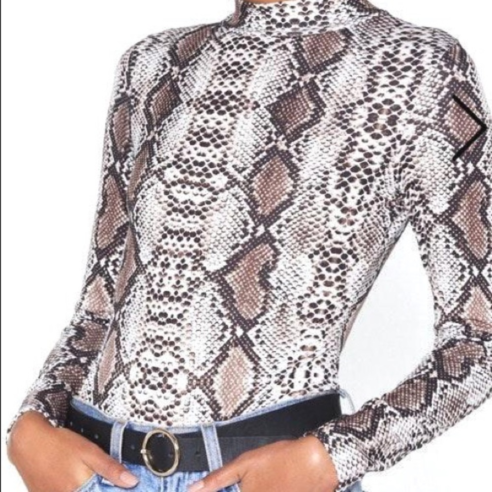 Snakeprint Bodysuit